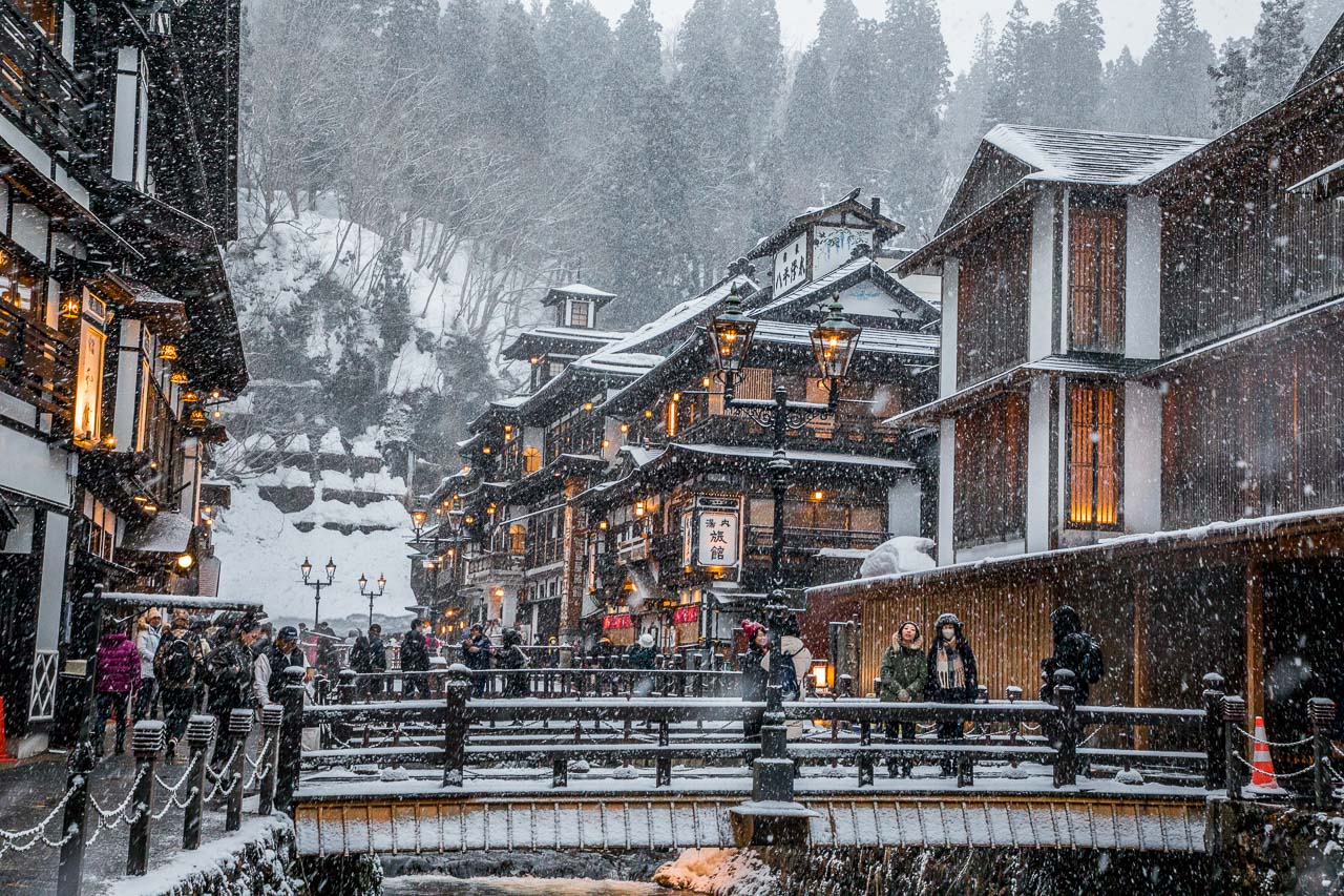 日本雪景,銀山溫泉