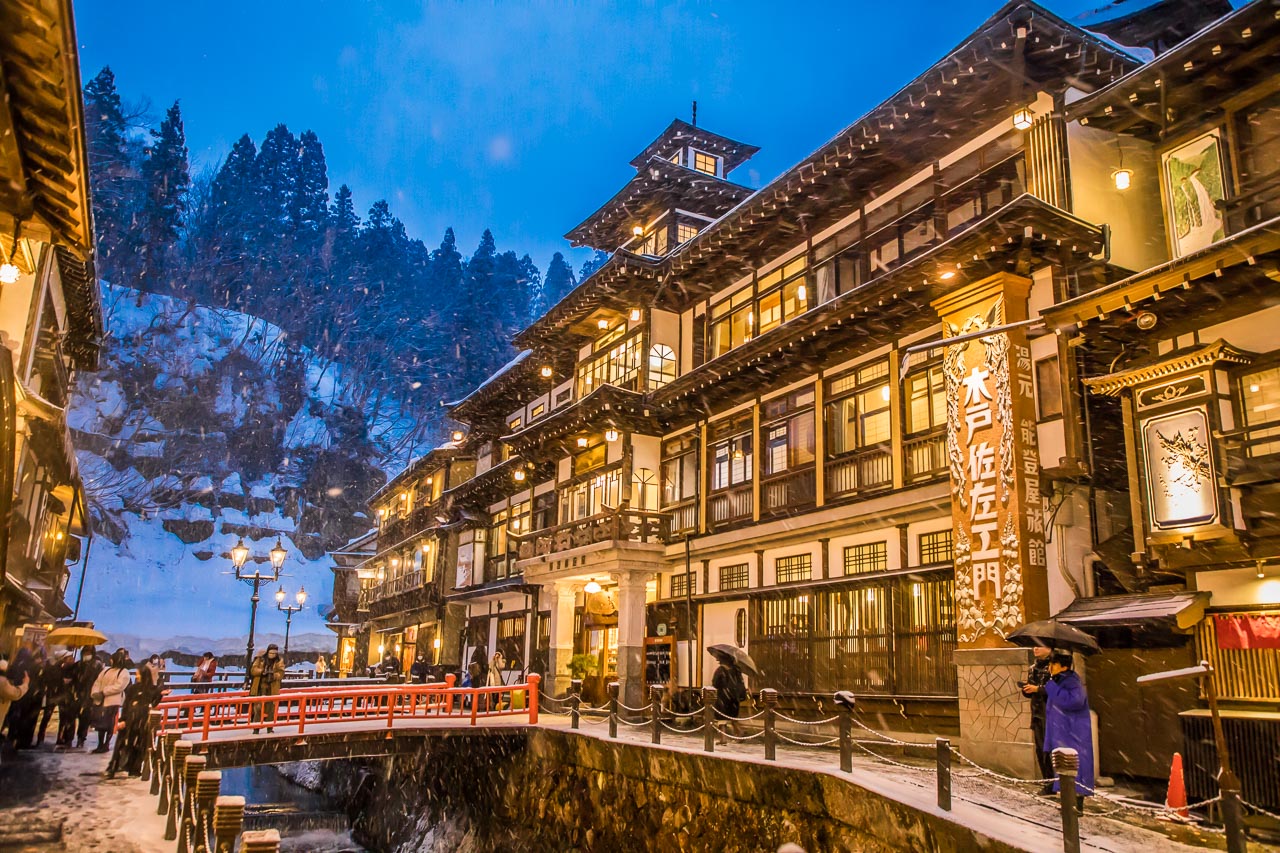 日本雪景,銀山溫泉