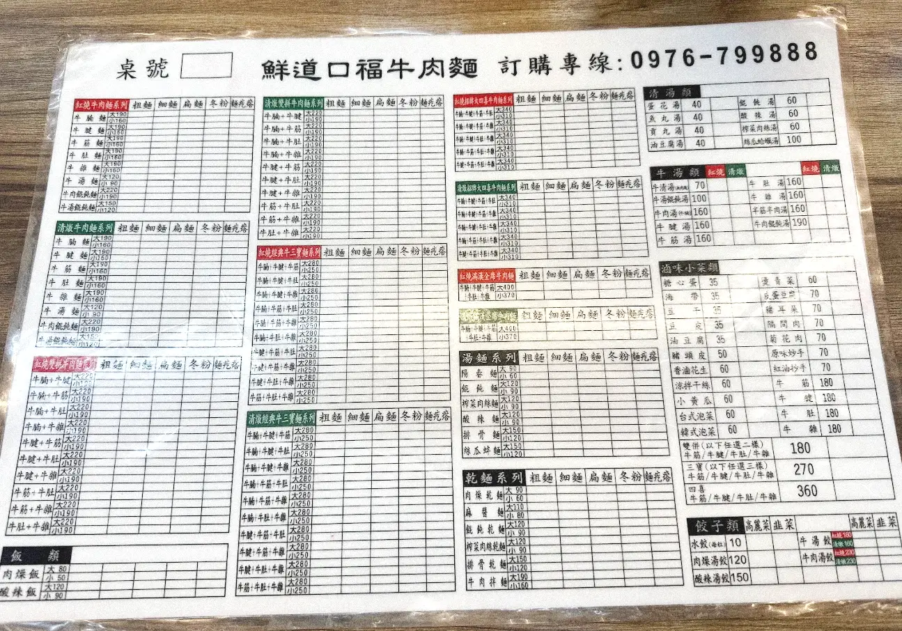 台中美食,家傳口福牛肉麵