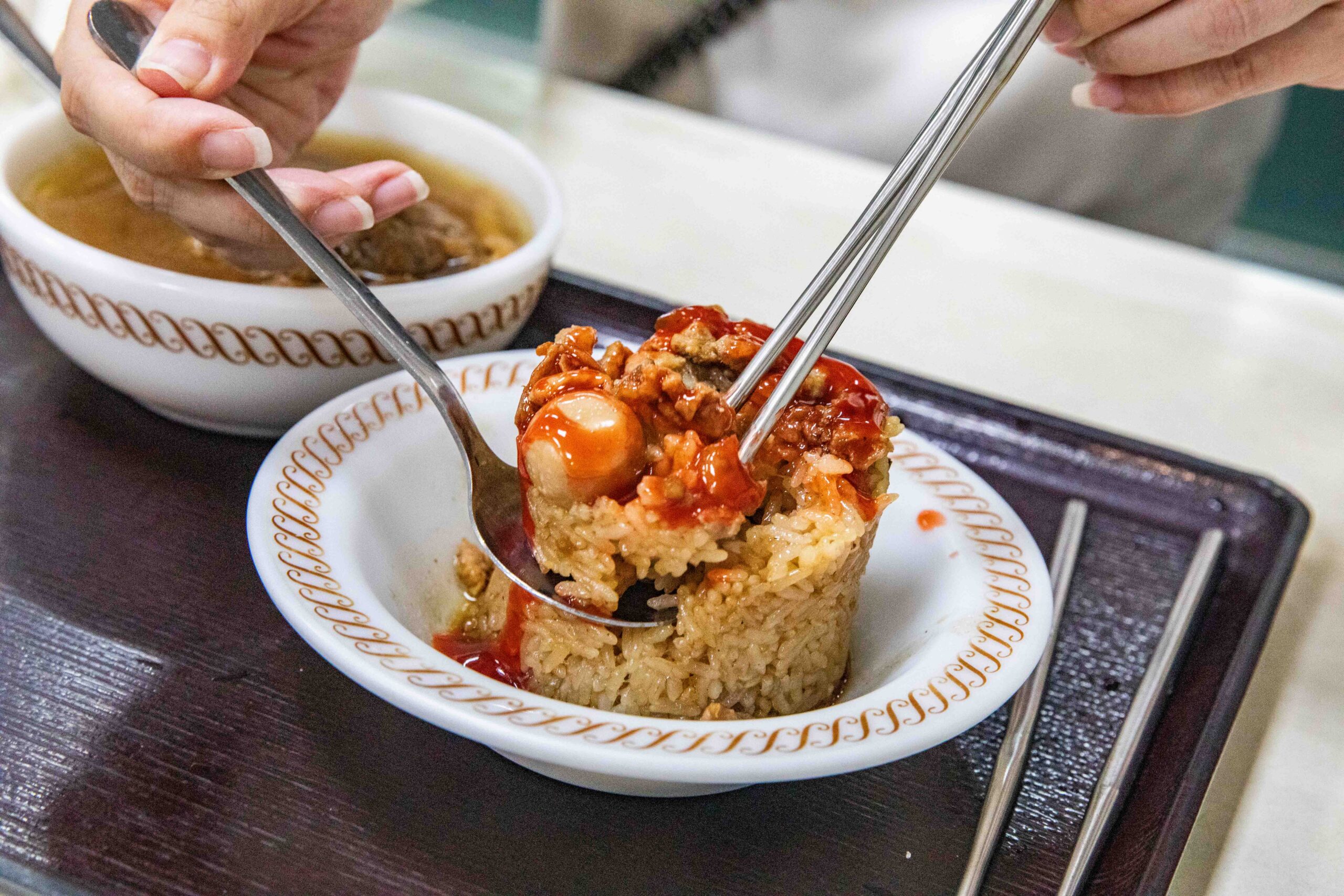 台中忠孝夜市美食,台中筒仔米糕,味泉米糕