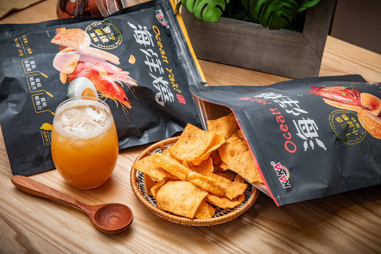 KAKA 海洋燒,宅配零食,追劇零食,海鮮脆餅,十三香小龍蝦風味脆片,金沙蝦球風味脆片,Costco好市多必買