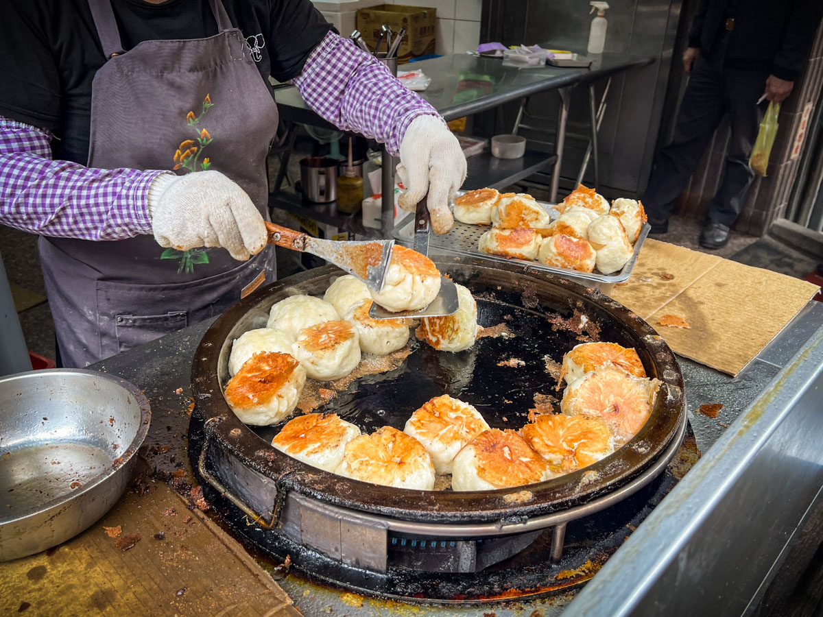 桃園南門市場美食,南門市場林記水煎包,桃園美食