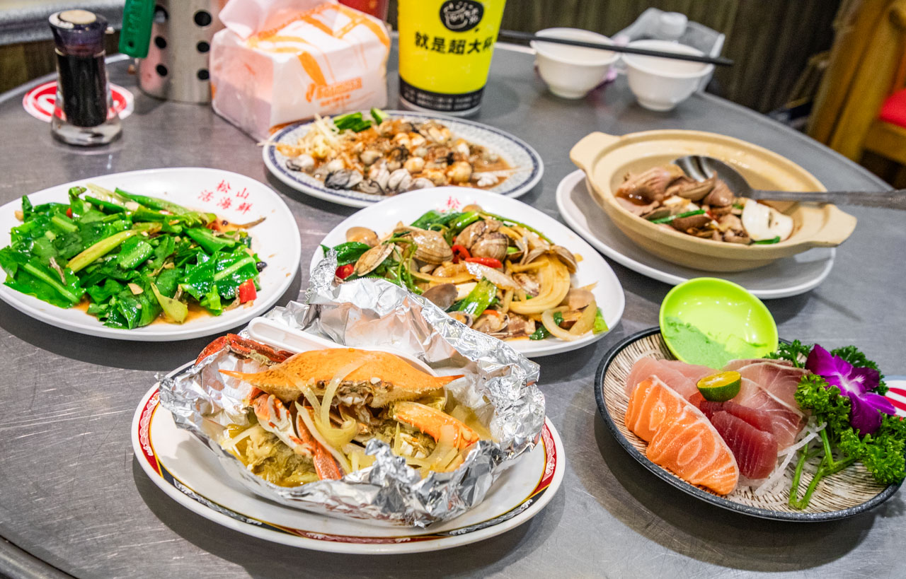 基隆夜市美食,基隆海鮮,松山活海鮮