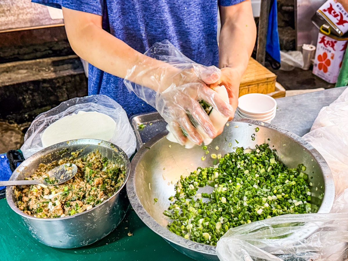 羅東夜市美食,羅東美食,玉本鋪三星蔥餅