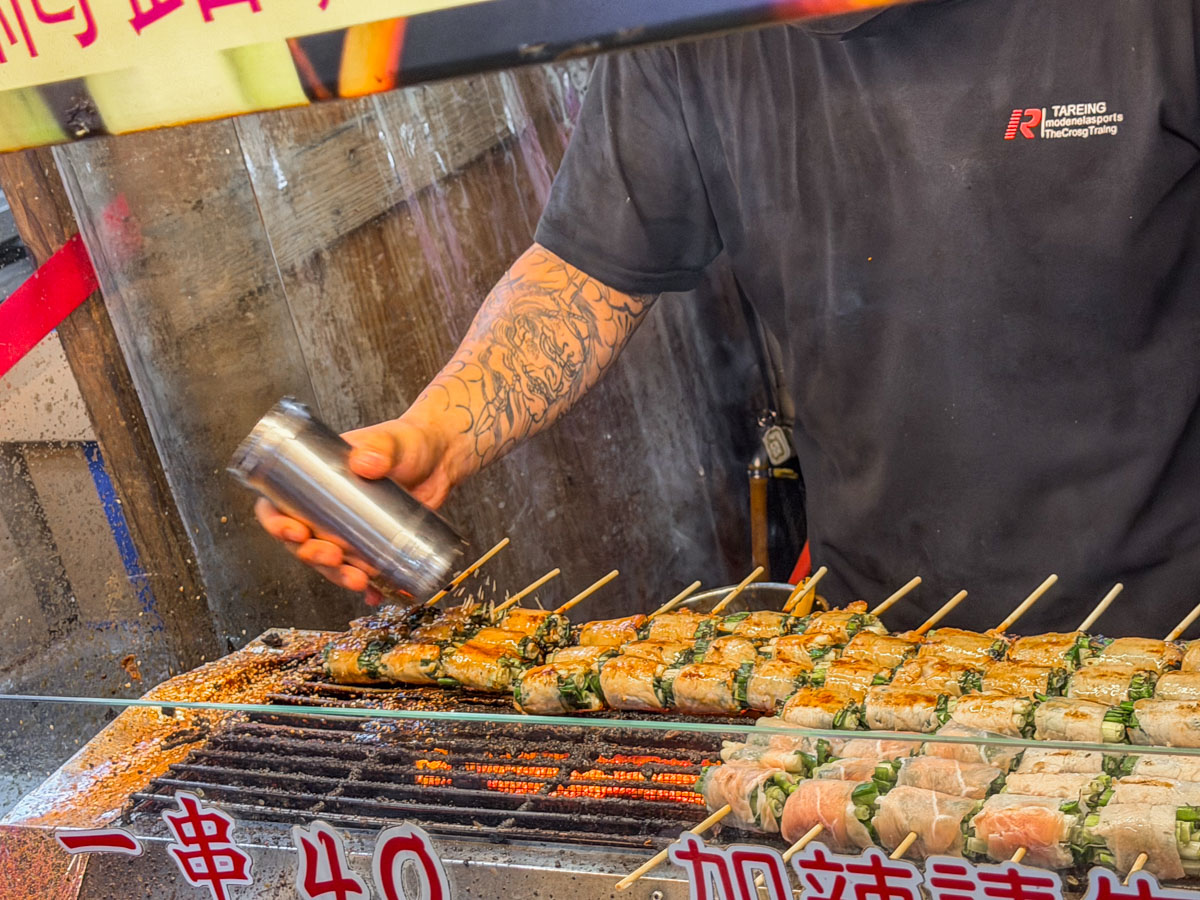 羅東夜市美食,羅東美食,三星蔥肉串王子
