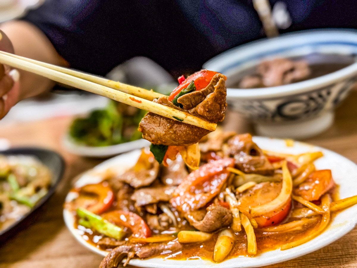 台北美食,華西街夜市美食,郭家炒牛肉